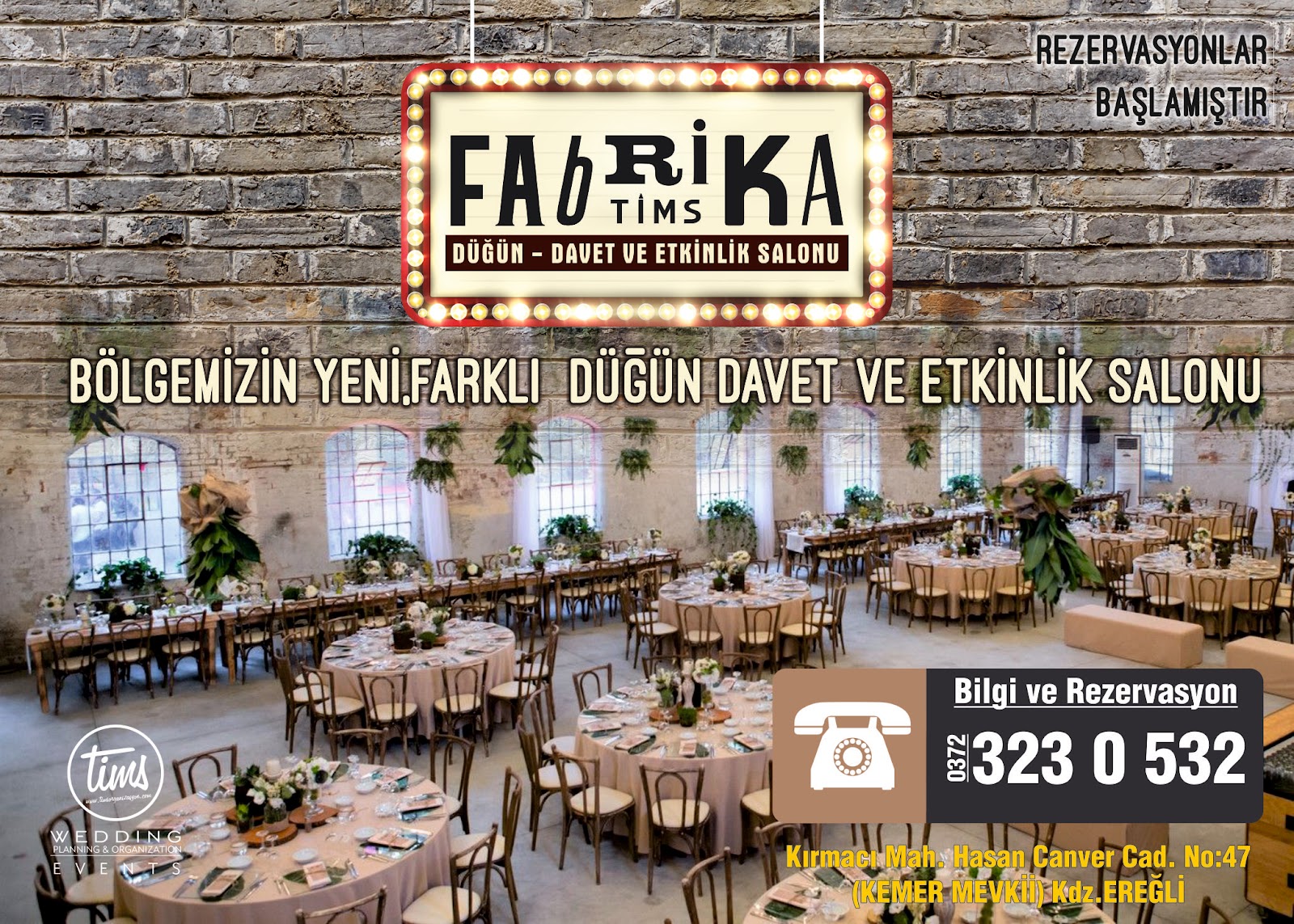 Tims Fabrika kır düğünü mekanı — Ereğli