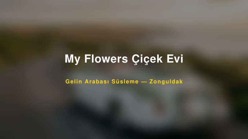 My Flowers Çiçek Evi Zonguldak Gelin Arabası Süsleme