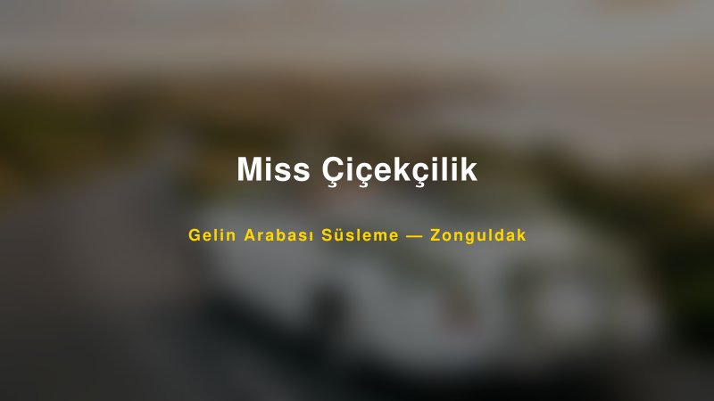 Miss Çiçekçilik Zonguldak Gelin Arabası Süsleme