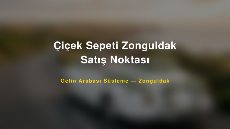 Çiçek Sepeti Zonguldak Satış Noktası Gelin Arabası Süsleme Fiyatları